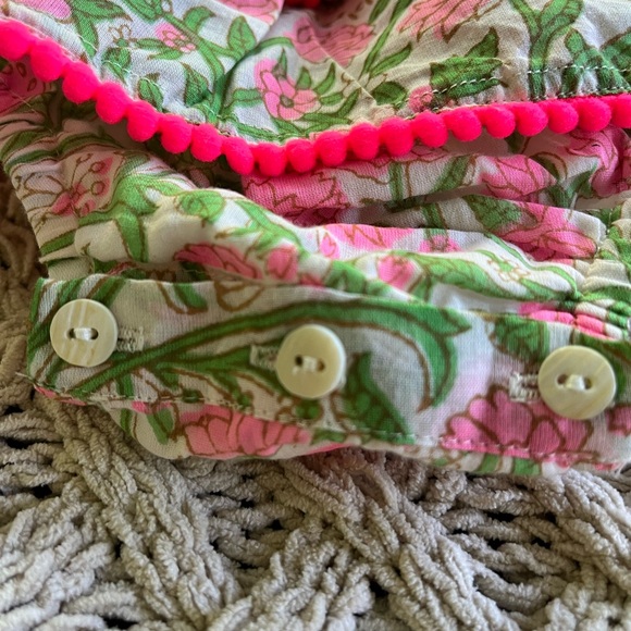 New Paisley Magic Pink Floral Romper Bubble Outfit Neon pink Trim size 2 - Picture 6 of 14